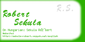 robert sekula business card